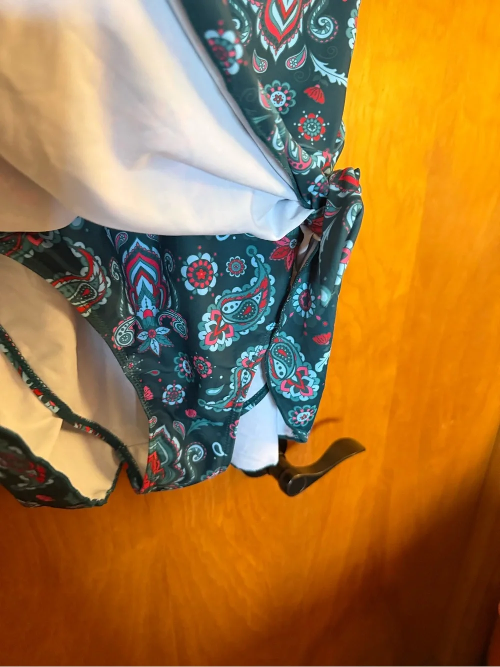 Women’s Teal Paisley Print Swimdress Sz M NWOT